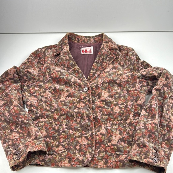Vintage Mr. Mench Women's Floral Velvet Blazer - Picture 6 of 11